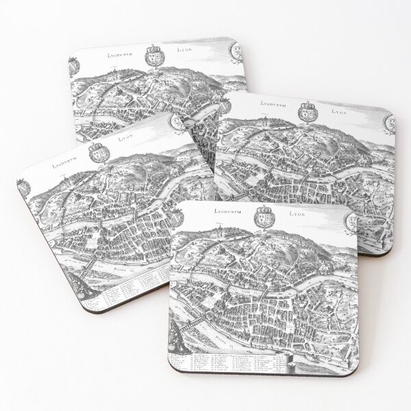 Item preview, Map of Lyon France XVII century etching designed and sold by FrenchPrinting.