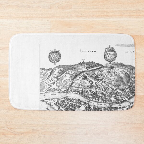 Item preview, Map of Lyon France XVII century etching designed and sold by FrenchPrinting.