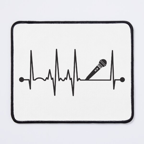 Item preview, Microphone Heartbeat designed and sold by teesaurus.