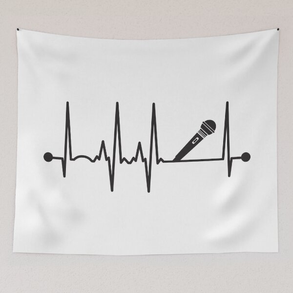 Item preview, Microphone Heartbeat designed and sold by teesaurus.