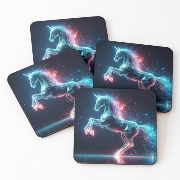 Item preview, Luminous Majesty: Neon Polygonal Unicorn designed and sold by Nick Seidel.