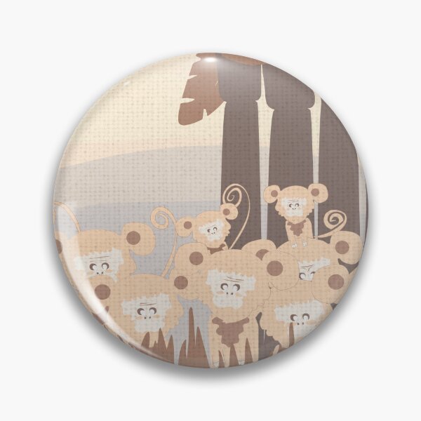 Item preview, Monkey illustration in brownish and redish colours. designed and sold by Rawilst.