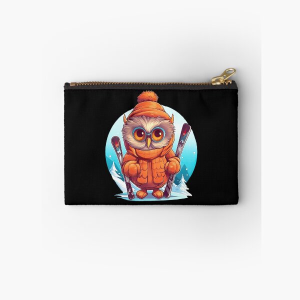 Item preview, Cool owl animal with ski goggles while skiing designed and sold by WallGemsArt.