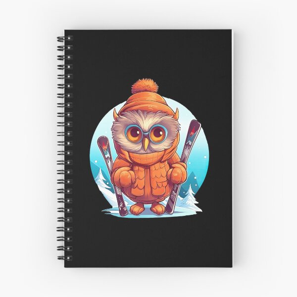 Item preview, Cool owl animal with ski goggles while skiing designed and sold by WallGemsArt.