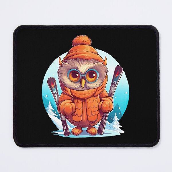Item preview, Cool owl animal with ski goggles while skiing designed and sold by WallGemsArt.