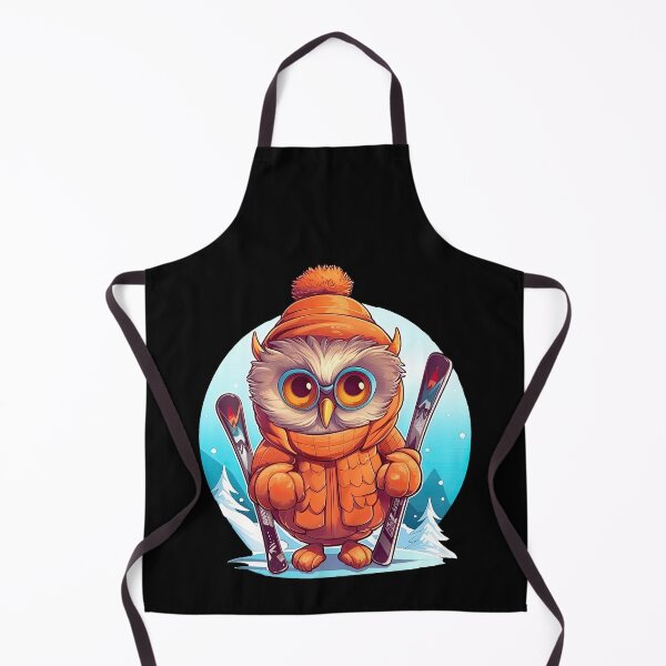 Item preview, Cool owl animal with ski goggles while skiing designed and sold by WallGemsArt.