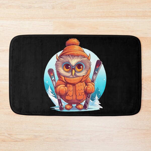 Item preview, Cool owl animal with ski goggles while skiing designed and sold by WallGemsArt.