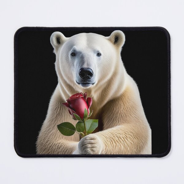 Item preview, Polar bear holding a red rose designed and sold by Ingridpd.