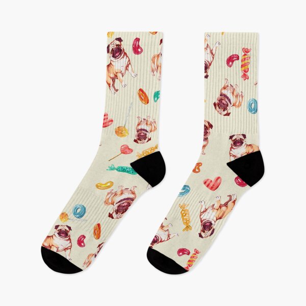 Item preview, It’s a Sweet Life with a Pug, Cute Pugs and Candies Print, Special Gifts for Fur Moms designed and sold by furrlieben.