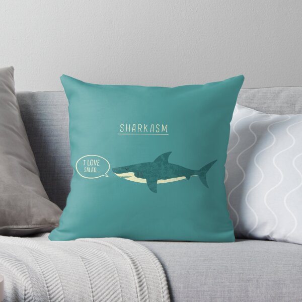 Sharkasm Throw Pillow