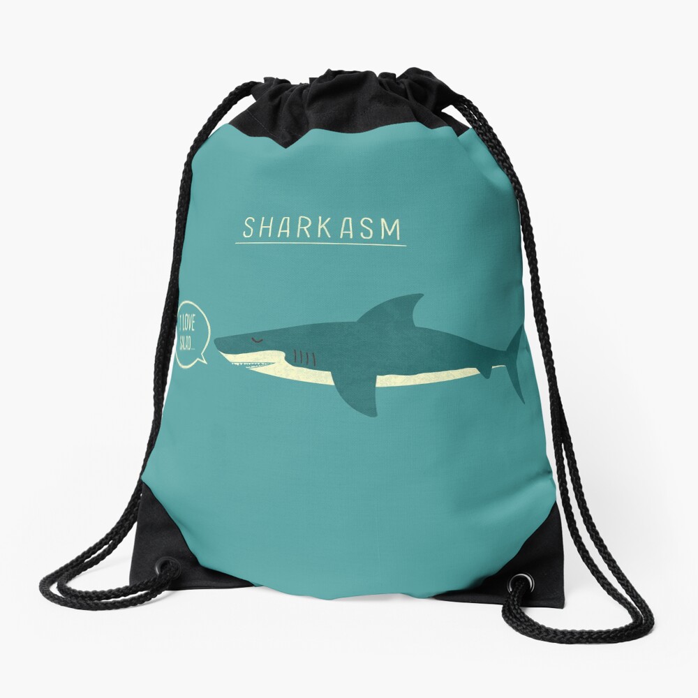 Sharkasm Drawstring Bag