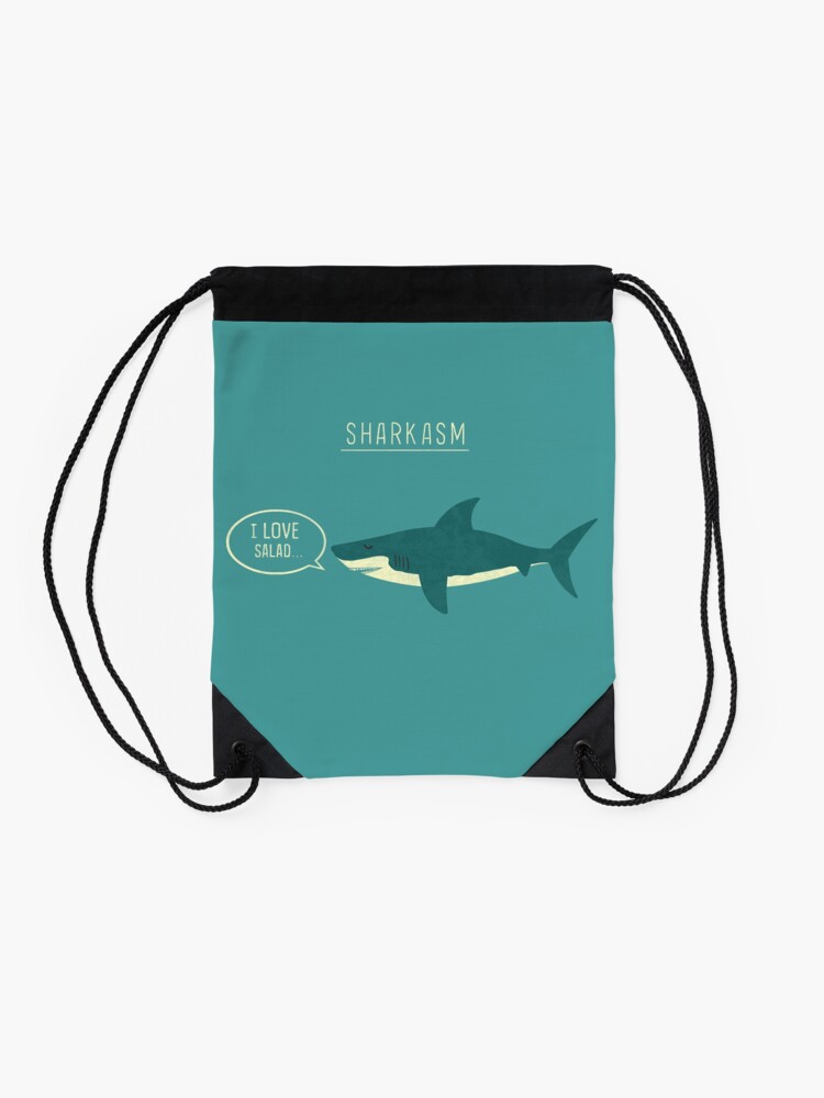 Alternate view of Sharkasm Drawstring Bag