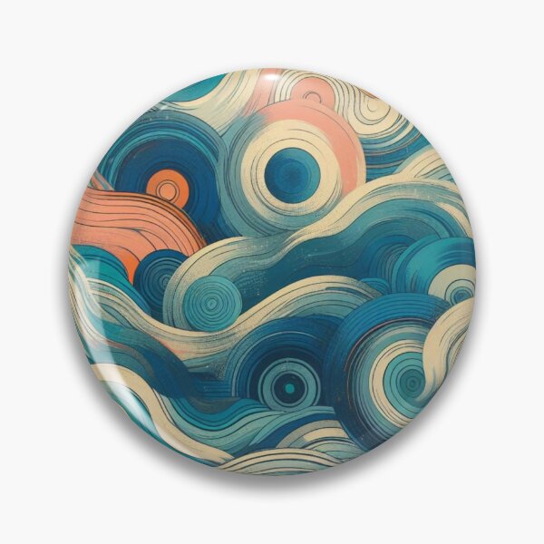 Item preview, blue waves abstract designed and sold by tipitoes.