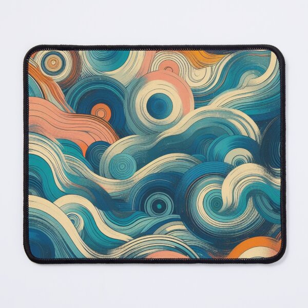 Item preview, blue waves abstract designed and sold by tipitoes.