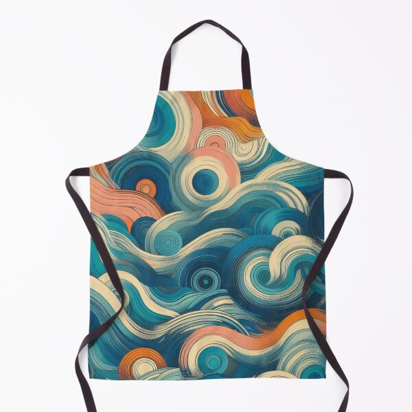 Item preview, blue waves abstract designed and sold by tipitoes.