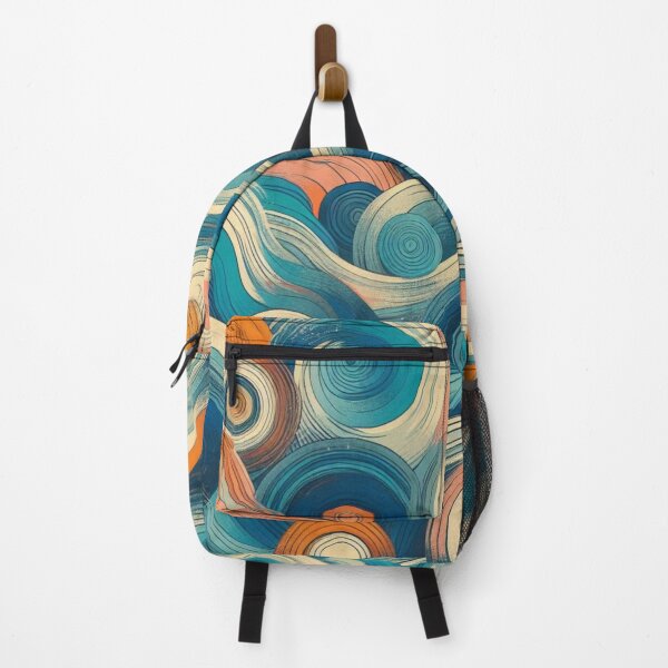 Item preview, blue waves abstract designed and sold by tipitoes.