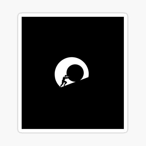Item preview, Minimalist depiction of the myth of Sisyphus designed and sold by TomAmber.