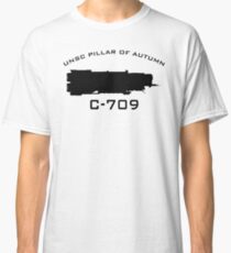 UNSC Pillar Of Autumn C-709 Ship Profile Classic T-Shirt