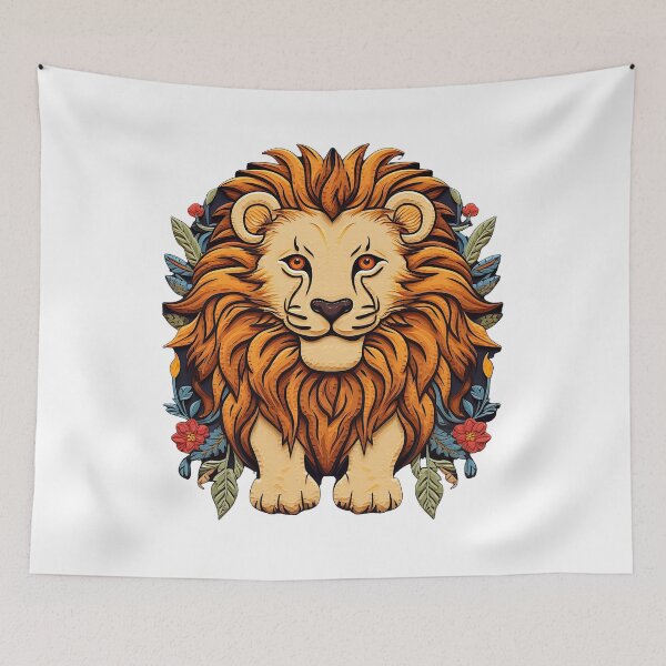Item preview, Personalised Embroidery Appliqué Artwork of a Regal Big Kitty Cat | Lion Head designed and sold by PaddyMcKhan.