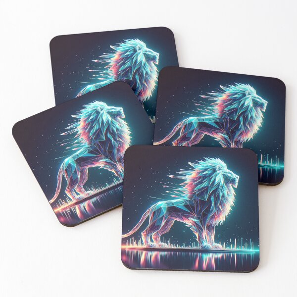 Item preview, Luminous Sovereign: Polygonal Lion Majesty designed and sold by Nick Seidel.