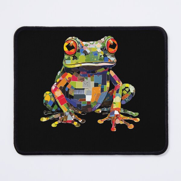 Item preview, Colorful Frog Patchwork Art Styled designed and sold by CosyTeal.