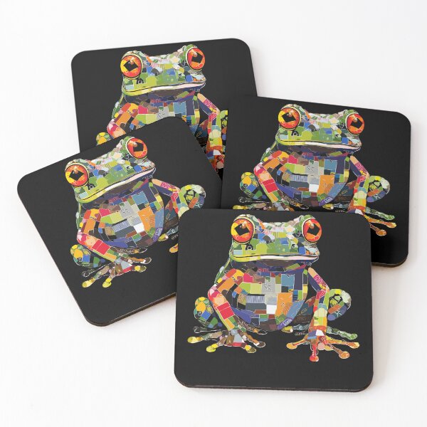 Item preview, Colorful Frog Patchwork Art Styled designed and sold by CosyTeal.