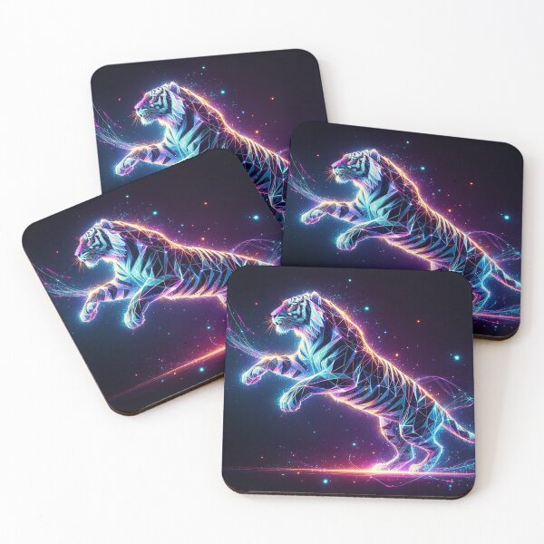 Item preview, Neon Predator: Abstract Tiger's Leap designed and sold by Nick Seidel.