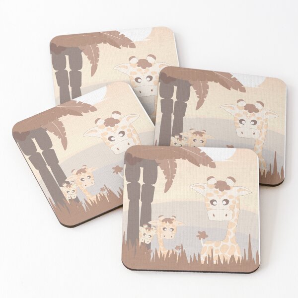 Item preview, Giraffe illustration in brownish and redish colours. designed and sold by Rawilst.