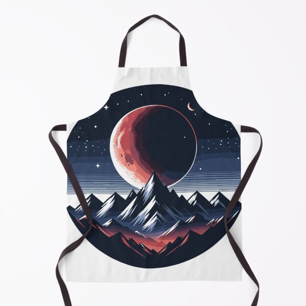 Item preview, Lunar eclipse over mountains designed and sold by LongIslandDesgn.