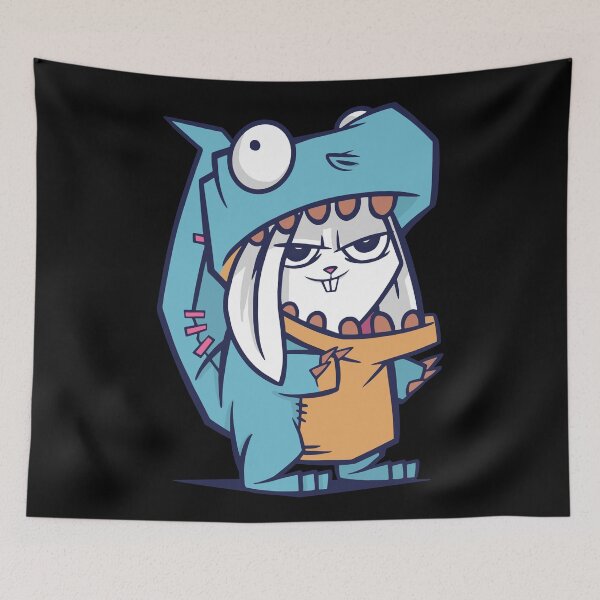Item preview, Funny Dinosaur Rabbit hoodie designed and sold by DrawHandArt.
