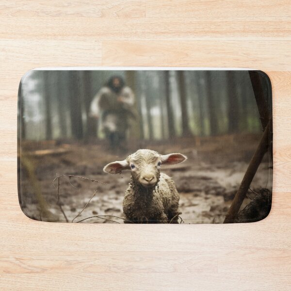 Item preview, Jesus Christ Running After Lost Lamb designed and sold by ArtfullyRad.