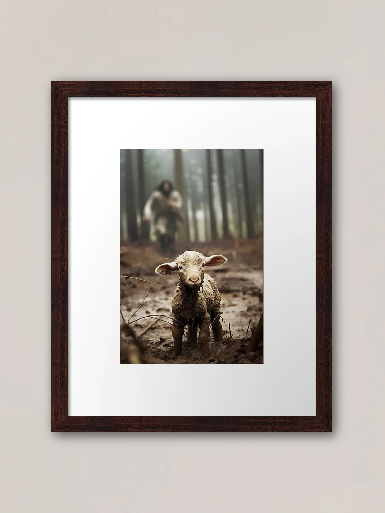 Jesus Christ Running After Lost Lamb