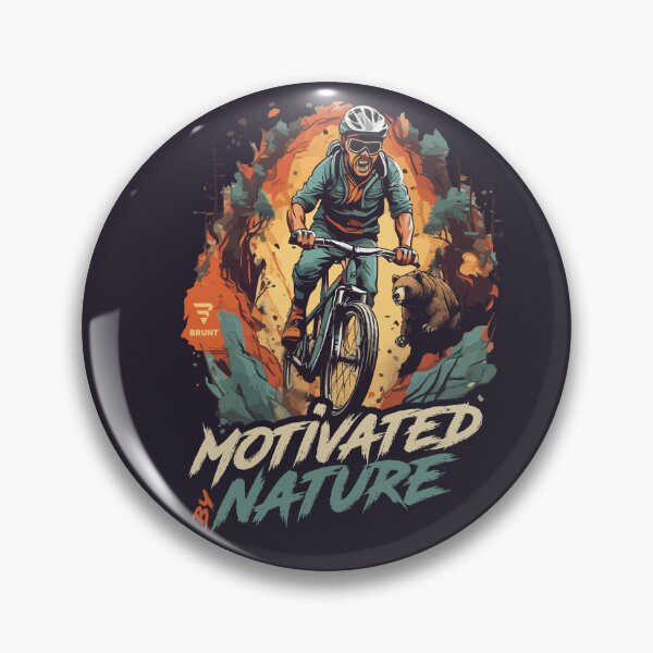 Item preview, Motivated by Nature. Downhill bike, gift cycling cyclist mountain biker designed and sold by BRUNTadventures.