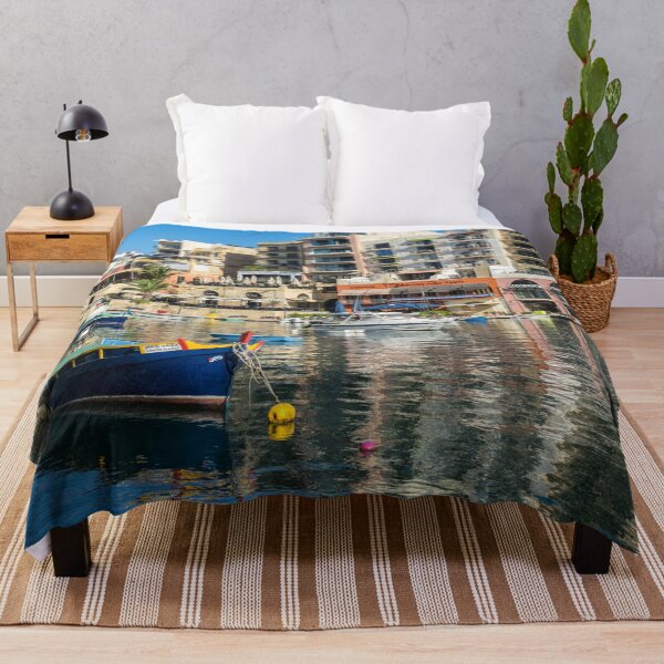 Item preview, Glossy Mediterranean Colours - Saint Julians Waterfront in Malta designed and sold by Georgia Mizuleva.