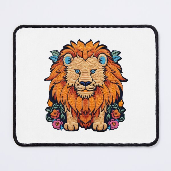 Item preview, Personalised Embroidery Appliqué Artwork of a Regal Big Kitty Cat | Lion Head designed and sold by PaddyMcKhan.