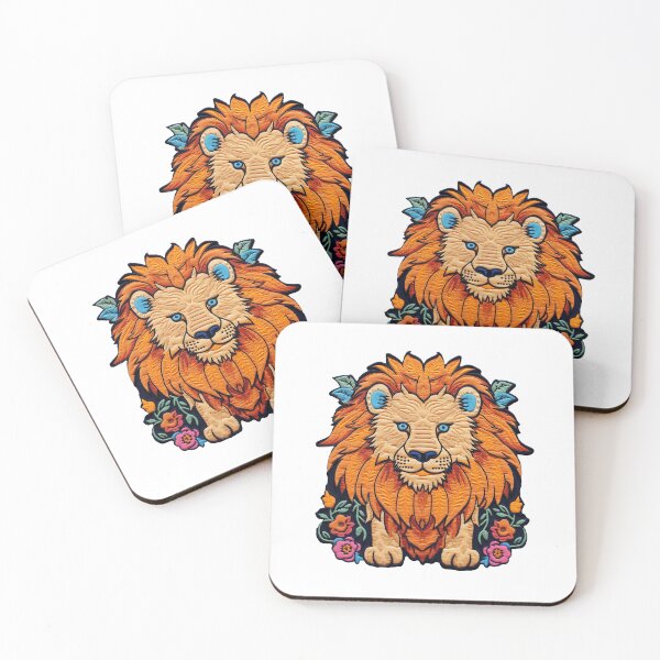 Item preview, Personalised Embroidery Appliqué Artwork of a Regal Big Kitty Cat | Lion Head designed and sold by PaddyMcKhan.