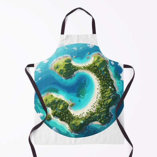 Item preview, Aerial view of a tropical island designed and sold by LongIslandDesgn.