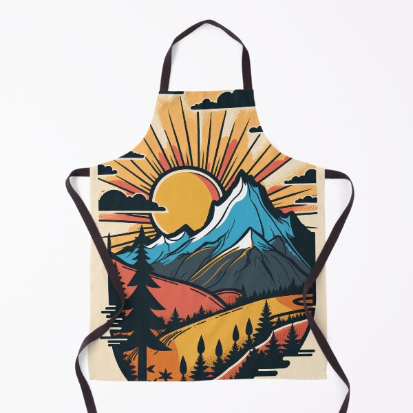 Item preview, Mountain landscape with sun and forest designed and sold by randrdesign.