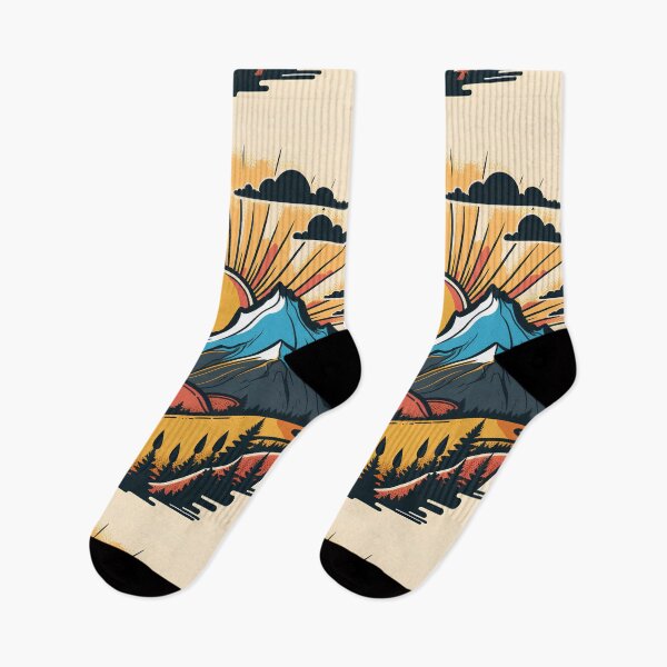 Item preview, Mountain landscape with sun and forest designed and sold by randrdesign.