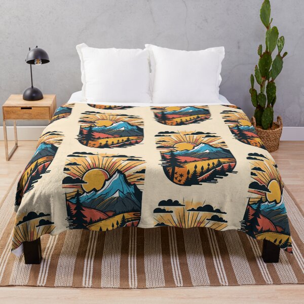 Item preview, Mountain landscape with sun and forest designed and sold by randrdesign.
