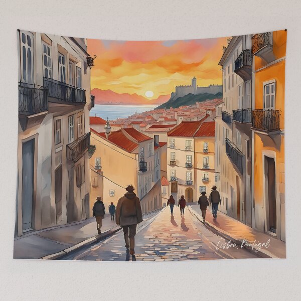 Item preview, Streets of Lisbon, Portugal designed and sold by Tee Graphics Art Co..