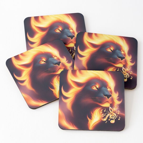 Item preview, Burning Music Lion designed and sold by TakeThis4.
