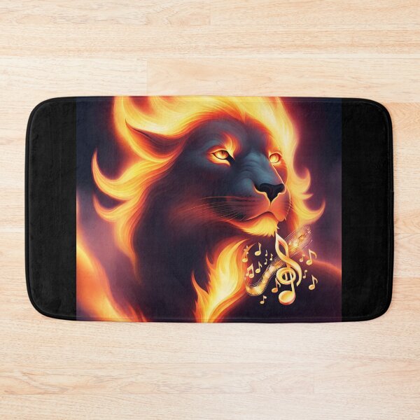 Item preview, Burning Music Lion designed and sold by TakeThis4.