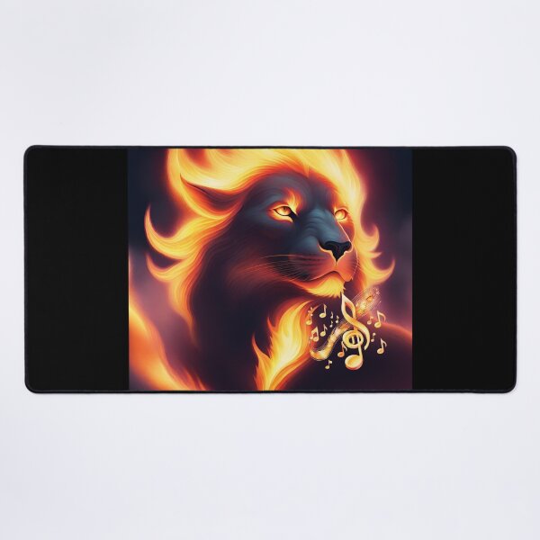 Item preview, Burning Music Lion designed and sold by TakeThis4.