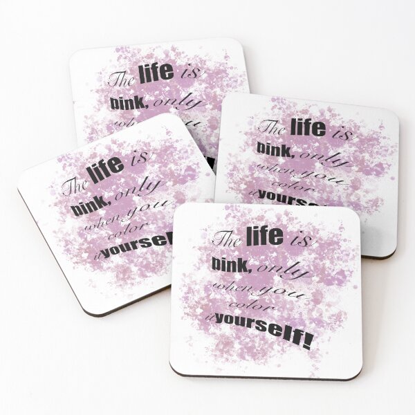 Item preview, Colorful Manifesto - 'Life in Pink' Inspirational Quote Art designed and sold by SmartDesignByBB.