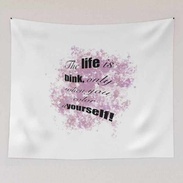 Item preview, Colorful Manifesto - 'Life in Pink' Inspirational Quote Art designed and sold by SmartDesignByBB.