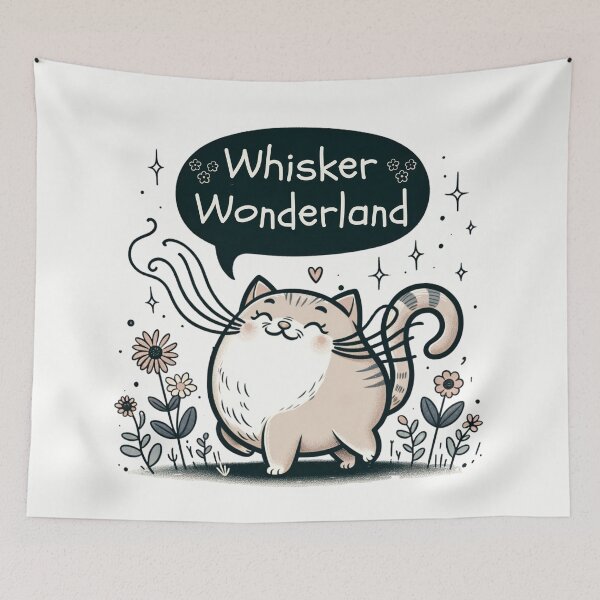 Item preview, Chubby Whisker Wonderland: Floral Cat Delight designed and sold by ZenEverAI.