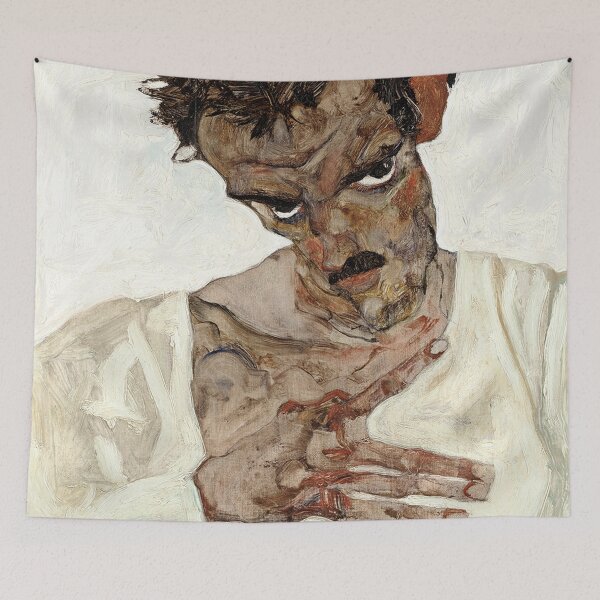 Item preview, HD. Self portrait, by Egon Schiele designed and sold by MINDTHECHERRY.