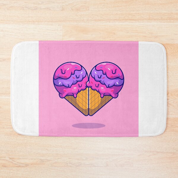 Item preview, Sweet Affection: Love Heart Ice Cream Cartoon Vector Illustration designed and sold by hjian8219.