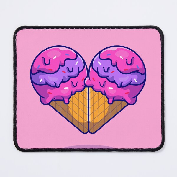 Item preview, Sweet Affection: Love Heart Ice Cream Cartoon Vector Illustration designed and sold by hjian8219.